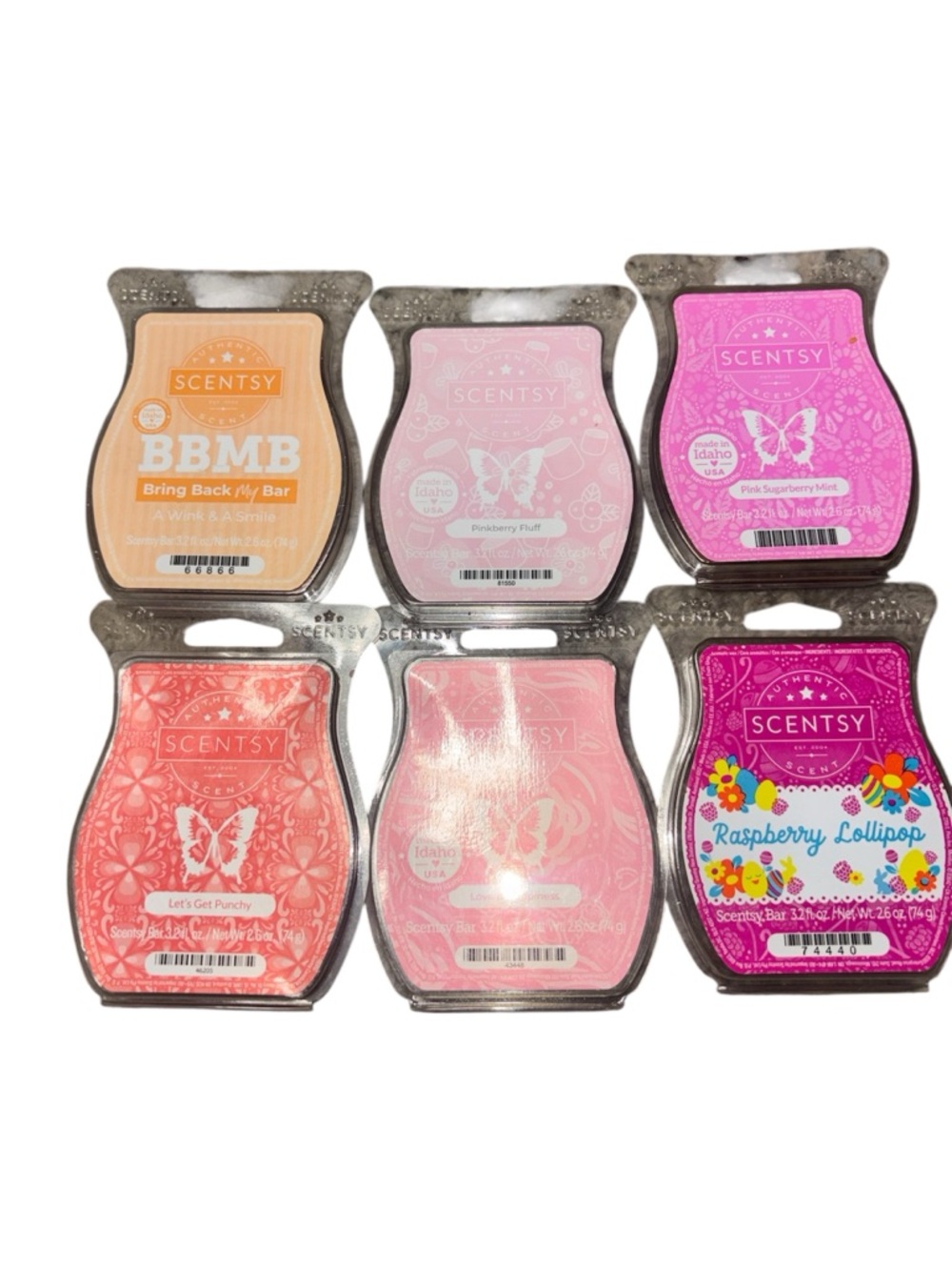 Mixed Lot of 6-3.2 fl. oz Authentic Scentsy Scent Wax Bar Most  Retired